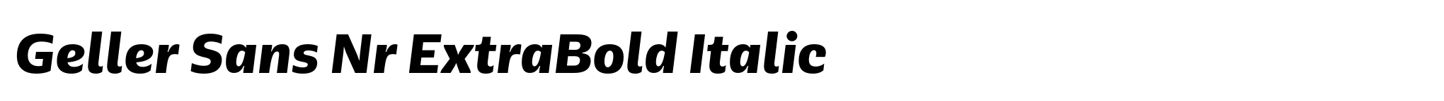 Geller Sans Nr ExtraBold Italic image